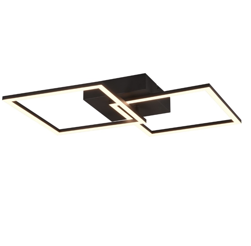 Plafon LED Trail 20W czarny z ruchomymi panelami geometrycznymi