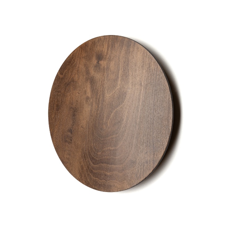 Kinkiet drewniany LED Ring M 35 cm orzech – ciepłe światło, nowoczesny design