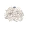 Lampa sufitowa Leavy 70 cm – elegancki liściasty design, biel i chrom