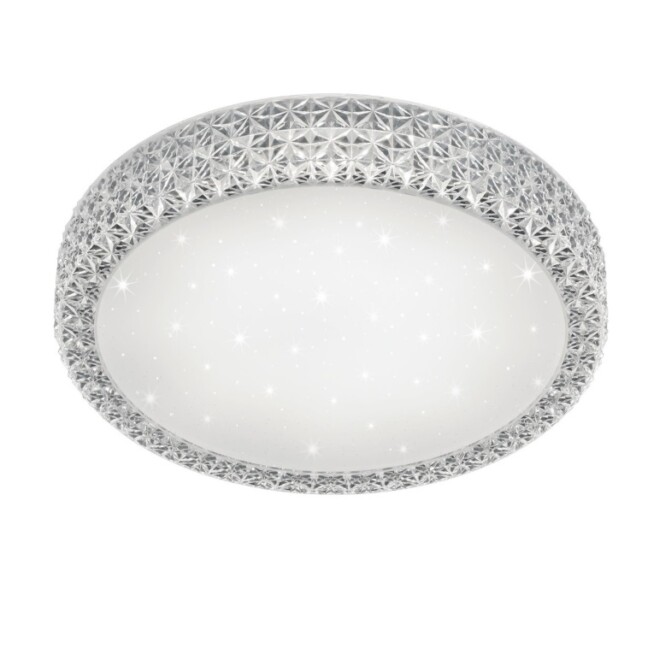 Plafon LED Pegasus 60 cm 27W z efektem kryształowym – styl glamour