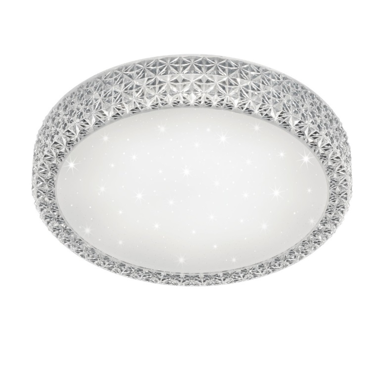 Plafon LED Pegasus 60 cm 27W z efektem kryształowym – styl glamour