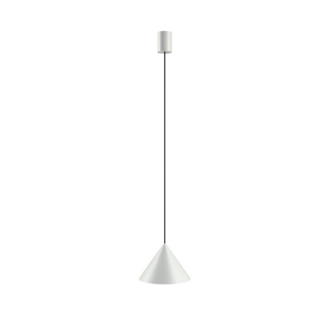 Lampa wisząca Zenith S jasnoszara ze stożkowym kloszem GU10
