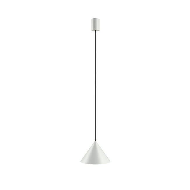Lampa wisząca Zenith S jasnoszara ze stożkowym kloszem GU10