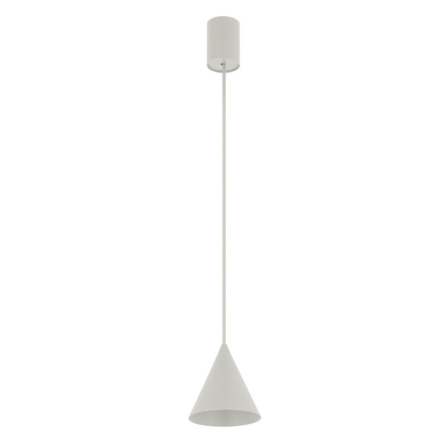 Lampa wisząca Zenith XS japandi stożek jasnoszary GU10