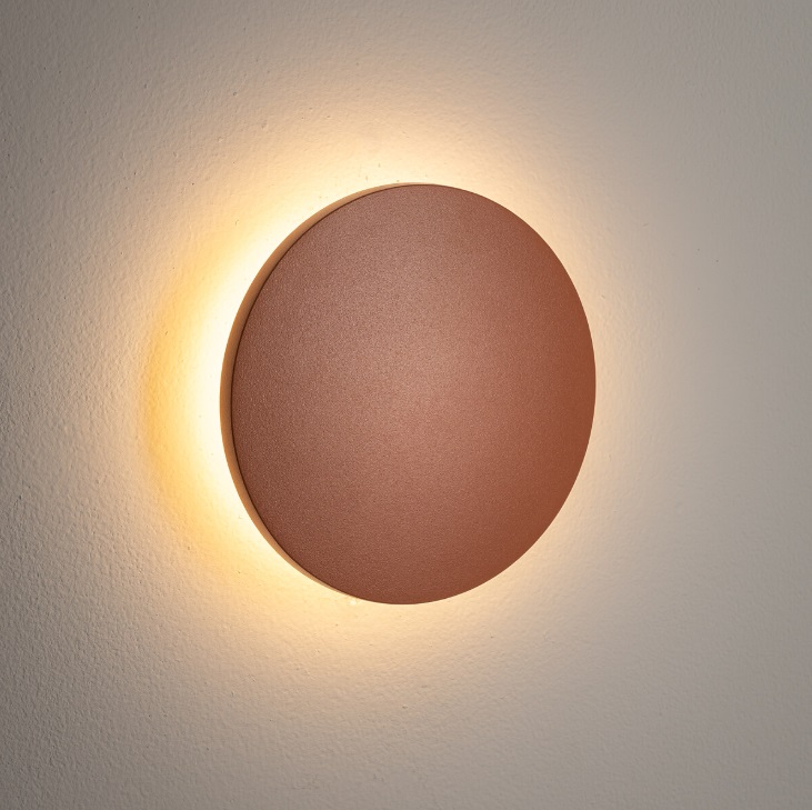 Kinkiet zewnętrzny LED Aria 13,5 cm koralowy IP54 ciepła barwa