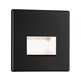 Schodowa lampa LED EDGE 1,2W czarna – ciepłe światło, minimalistyczny design