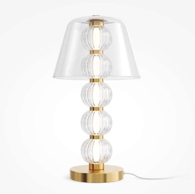 Lampa stołowa kryształowa LED Amulet w stylu art deco