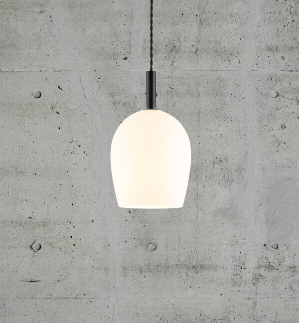 Biała szklana lampa wisząca Uma 18 Nordlux E27 40W IP20