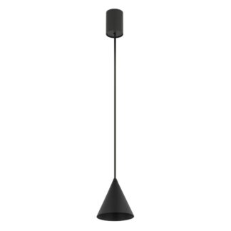 Zenith XS czarna – minimalistyczna lampa wisząca GU10 z regulacją wysokości