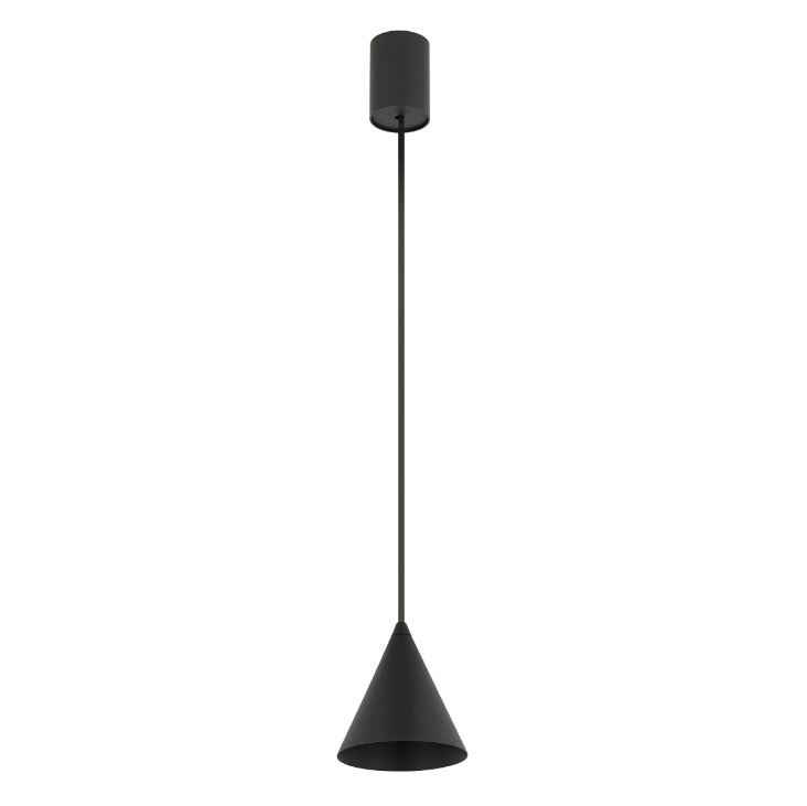 Zenith XS czarna – minimalistyczna lampa wisząca GU10 z regulacją wysokości
