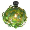 Żyrandol sufitowy Leavy 38 cm zielony – liściasta kula w stylu urban jungle