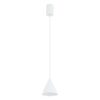 Biała lampa wisząca Zenith XS w minimalistycznym stylu z regulacją wysokości