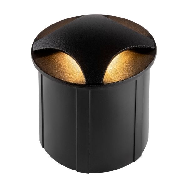 Oprawa wpuszczana LED Biscotti czarna IP65 3000K 60 lm