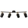 Lampa sufitowa Nordlux Lotus czarno‑mosiężna 4xE14 regulowana