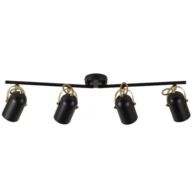 Lampa sufitowa Nordlux Lotus czarno‑mosiężna 4xE14 regulowana