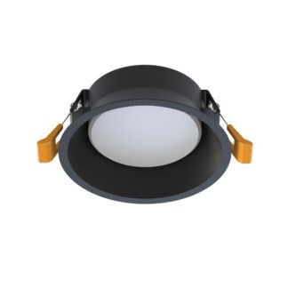 Czarna oprawa sufitowa podtynkowa UNO M 12cm GX53 IP20
