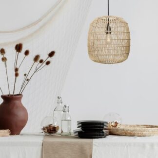 Lampa wisząca rattanowa Zoreli 30 beżowa E27 IP20