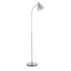 Lampa podłogowa Nitta srebrna z regulowanym kloszem
