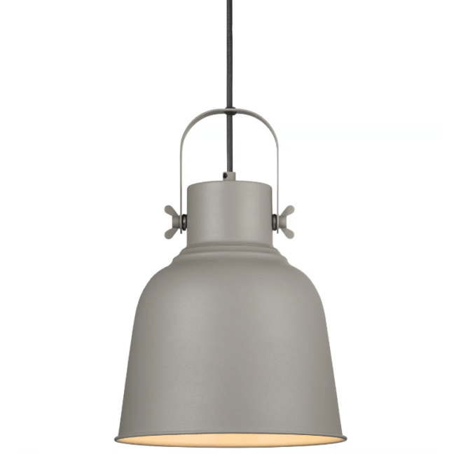 Szara lampa wisząca Nordlux Adrian E27 25W IP20 – industrialny styl