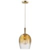 Szklana lampa wisząca Nordlux Uma 18 bursztynowa E27 IP20