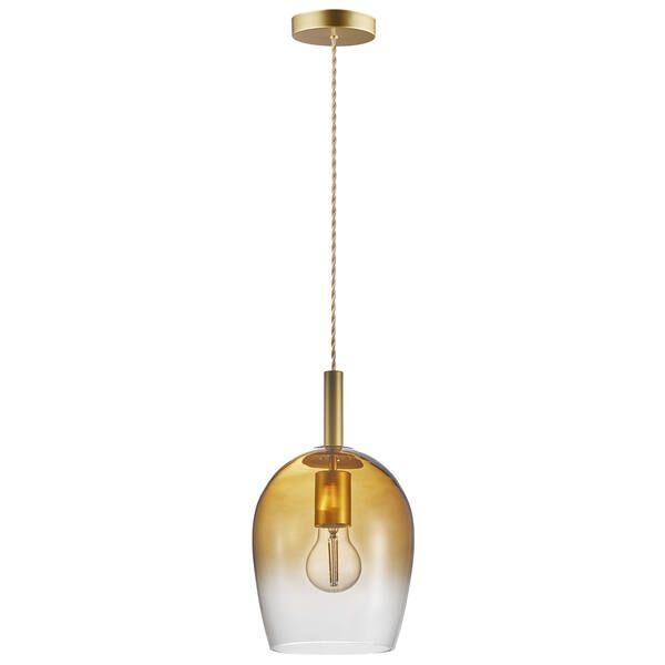 Szklana lampa wisząca Nordlux Uma 18 bursztynowa E27 IP20