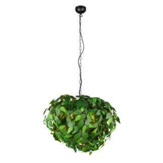 Lampa wisząca Leavy 70 cm z zielonymi liśćmi bluszczu E14 IP20