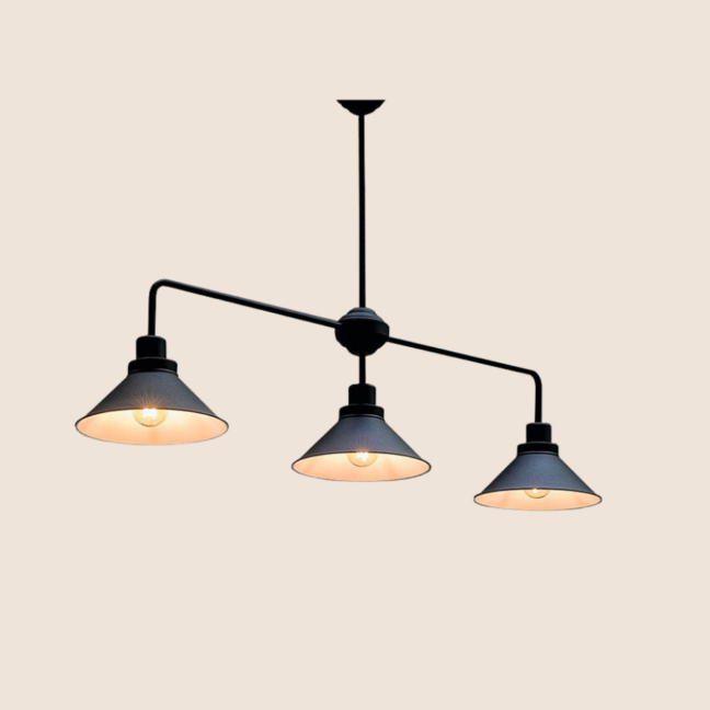 Lampa wisząca Craft 3xE27 czarna – industrialny styl, idealna nad stół lub wyspę