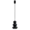 Lampa wisząca Orlando z trzema czarnymi kulami szklanymi GU10
