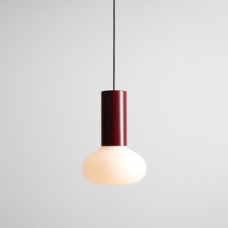 Lampa wisząca Flo Ruby 19 z bordowego szkła – E14, bez źródła światła