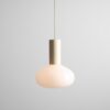 Lampa wisząca Flo Cream 26 – kremowy szklany klosz E14, design Sedno Studio