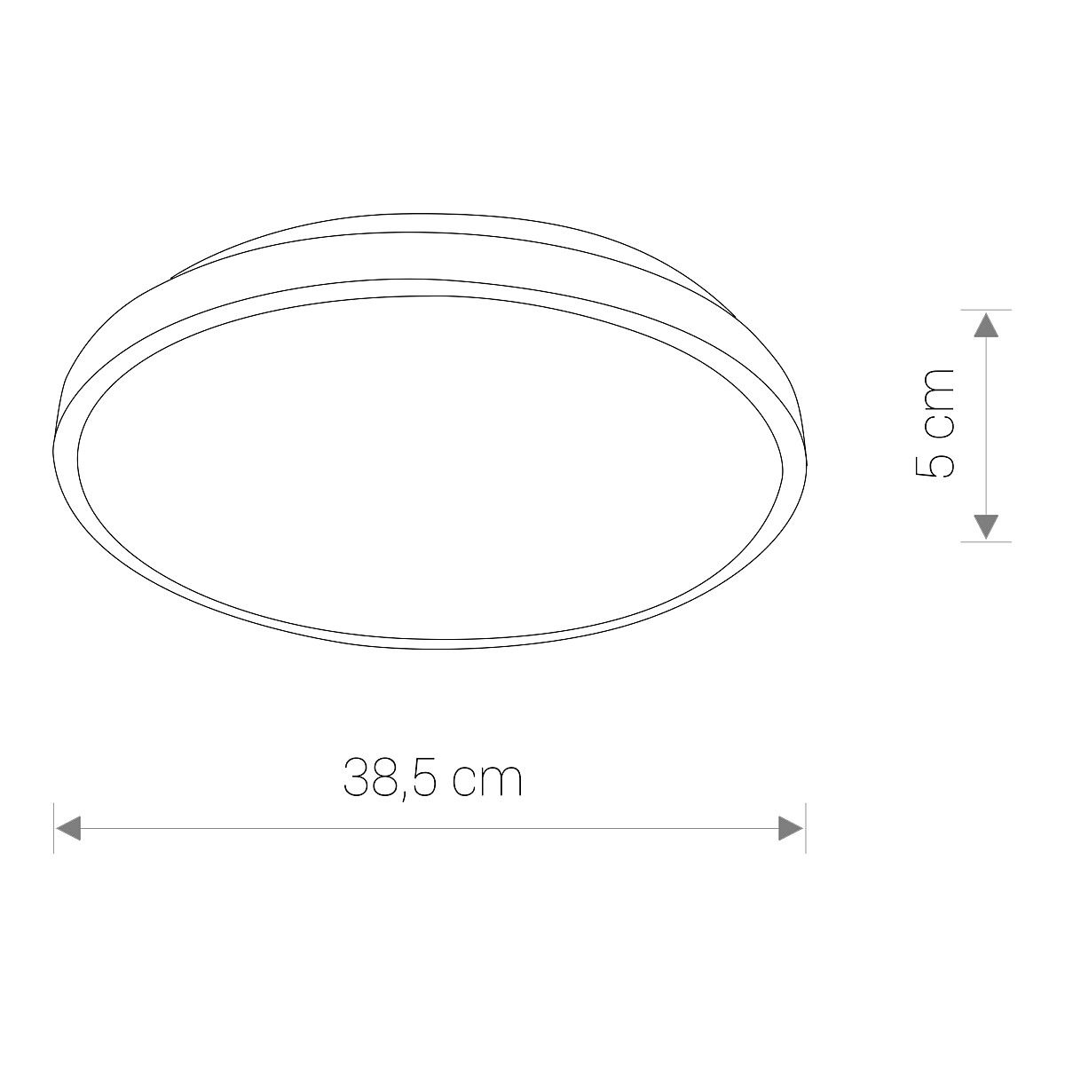 Agnes plafon LED biały 38,5 cm IP44 3000K 22W