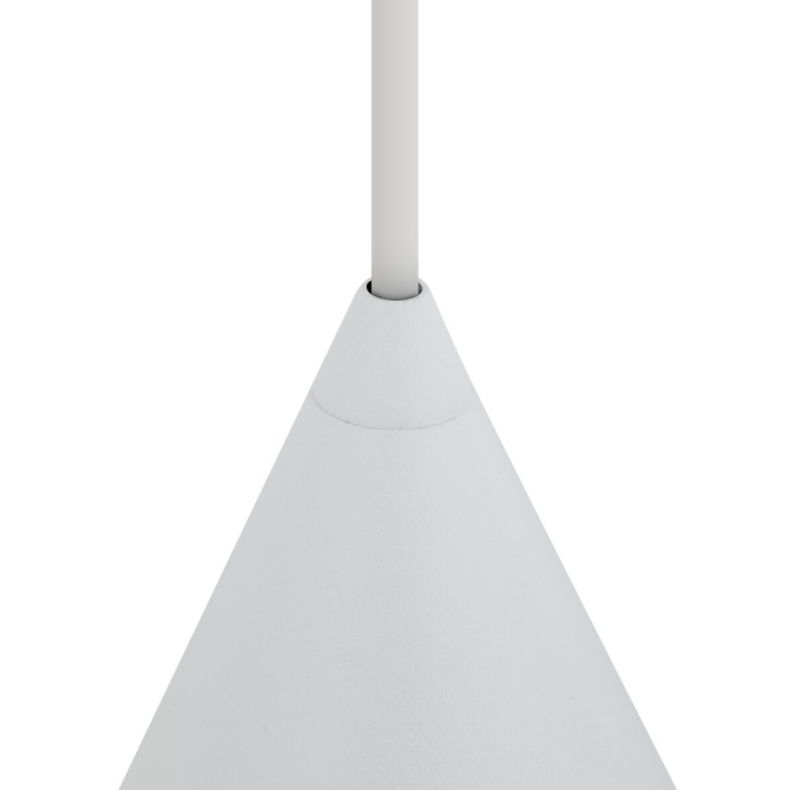 Biała lampa wisząca Zenith XS w minimalistycznym stylu z regulacją wysokości