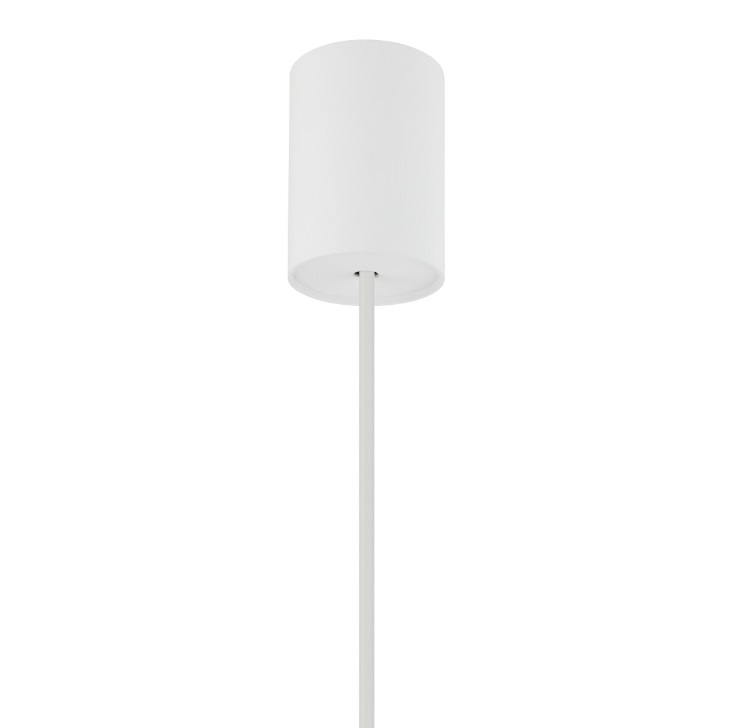 Biała lampa wisząca Zenith XS w minimalistycznym stylu z regulacją wysokości