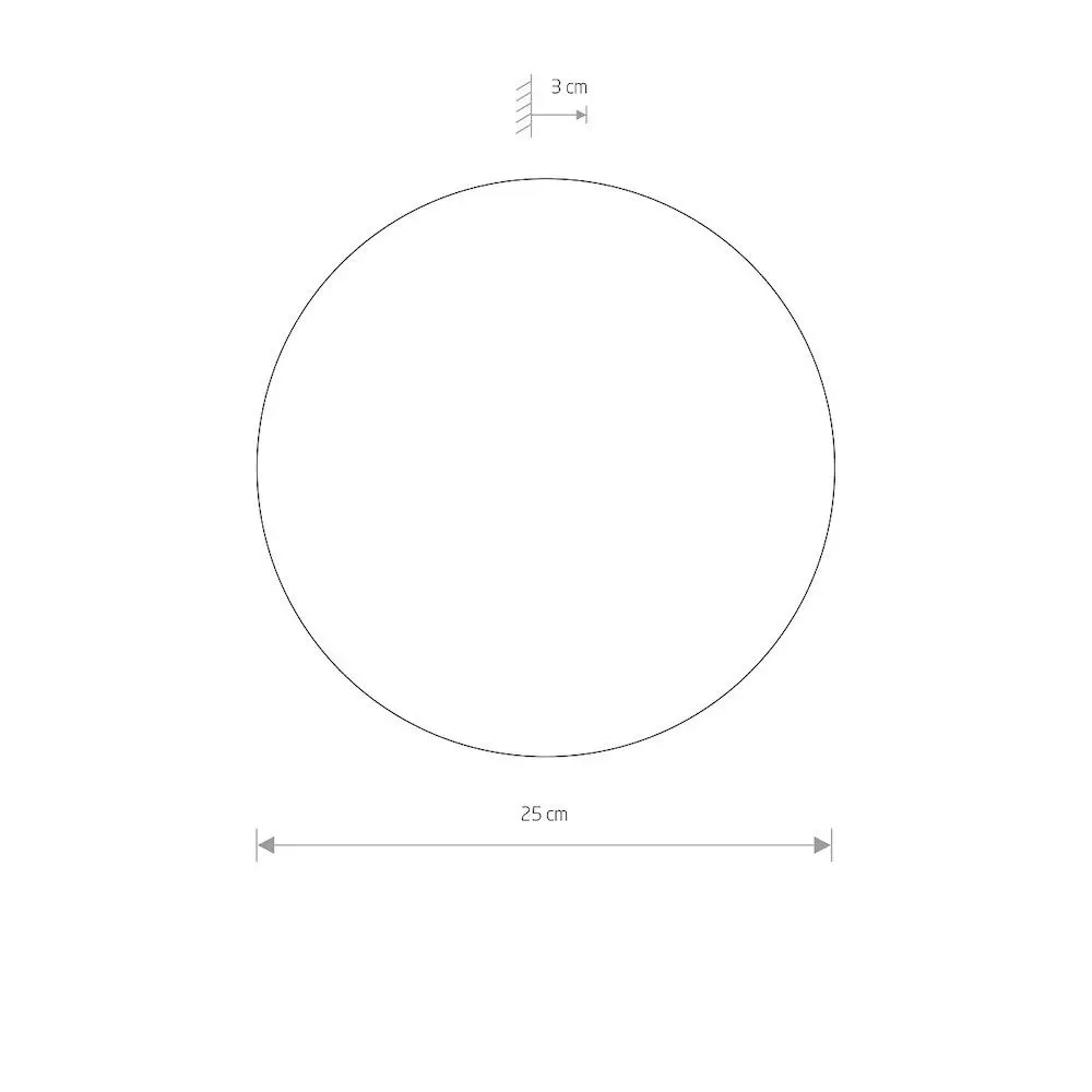 Kinkiet ścienny LED Ring M 35 cm czarny – dekoracyjne światło aureoli