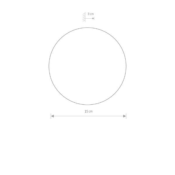 Kinkiet ścienny LED Ring S 15 cm – drewno brązowe, efekt halo