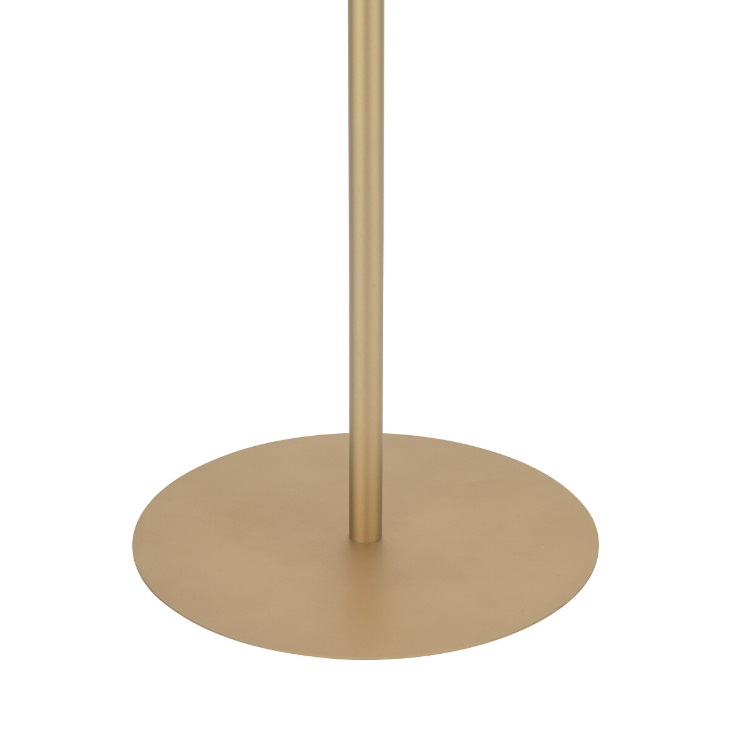 Lampa podłogowa Santana beżowa ze złotą podstawą – E27, 200 cm przewód
