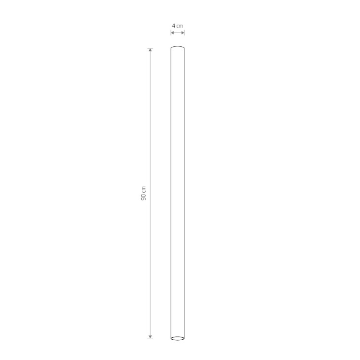 Lampa sufitowa Fourty L 90 cm jasnoszara tuba GU10 IP20