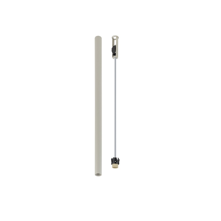 Lampa sufitowa Fourty M 75 cm – jasnoszara tuba GU10 do nowoczesnych wnętrz