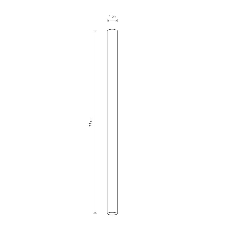 Lampa sufitowa Fourty M 75 cm – jasnoszara tuba GU10 do nowoczesnych wnętrz