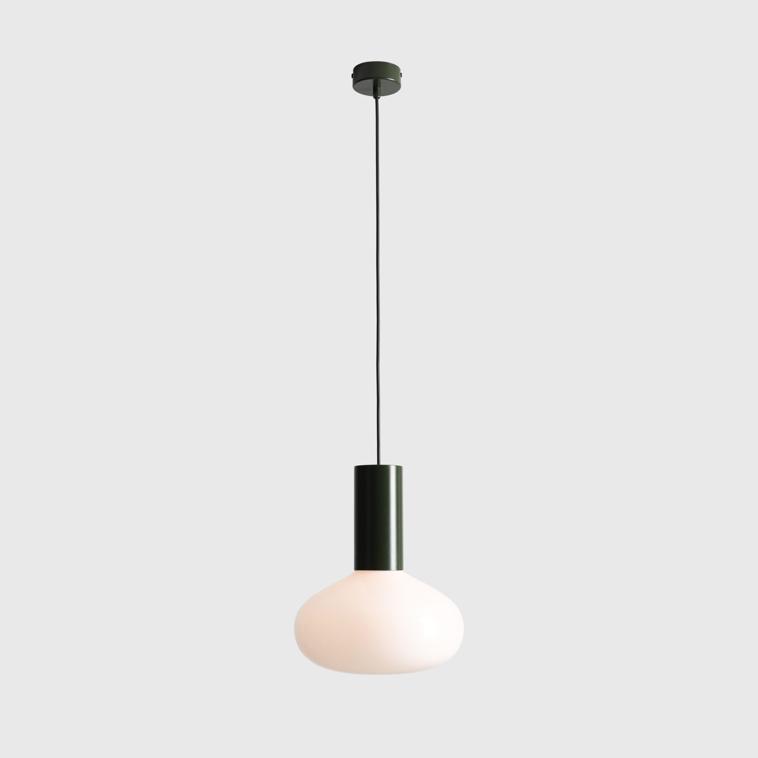 Lampa wisząca Flo Moss 26 zielona – szklany klosz LED E14