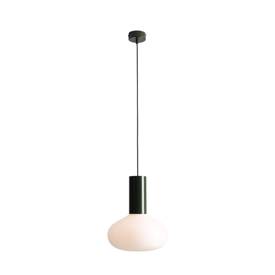 Lampa wisząca Flo Moss 26 zielona – szklany klosz LED E14