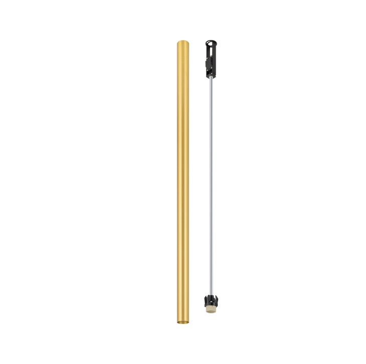 Lampa wisząca Fourty L 90 cm z litego mosiądzu – złoty cylinder GU10