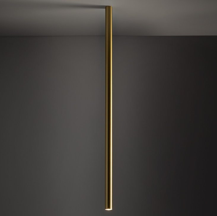 Lampa wisząca Fourty XL złoty mosiądz 110 cm GU10