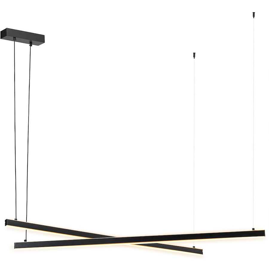 Lampa wisząca LED Miami 120 cm czarna – dwukierunkowe światło góra–dół