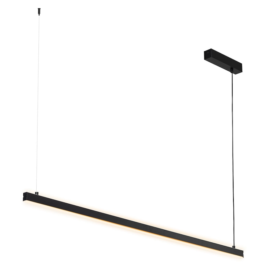Lampa wisząca LED Miami 120 cm czarna – liniowa nad stół lub wyspę
