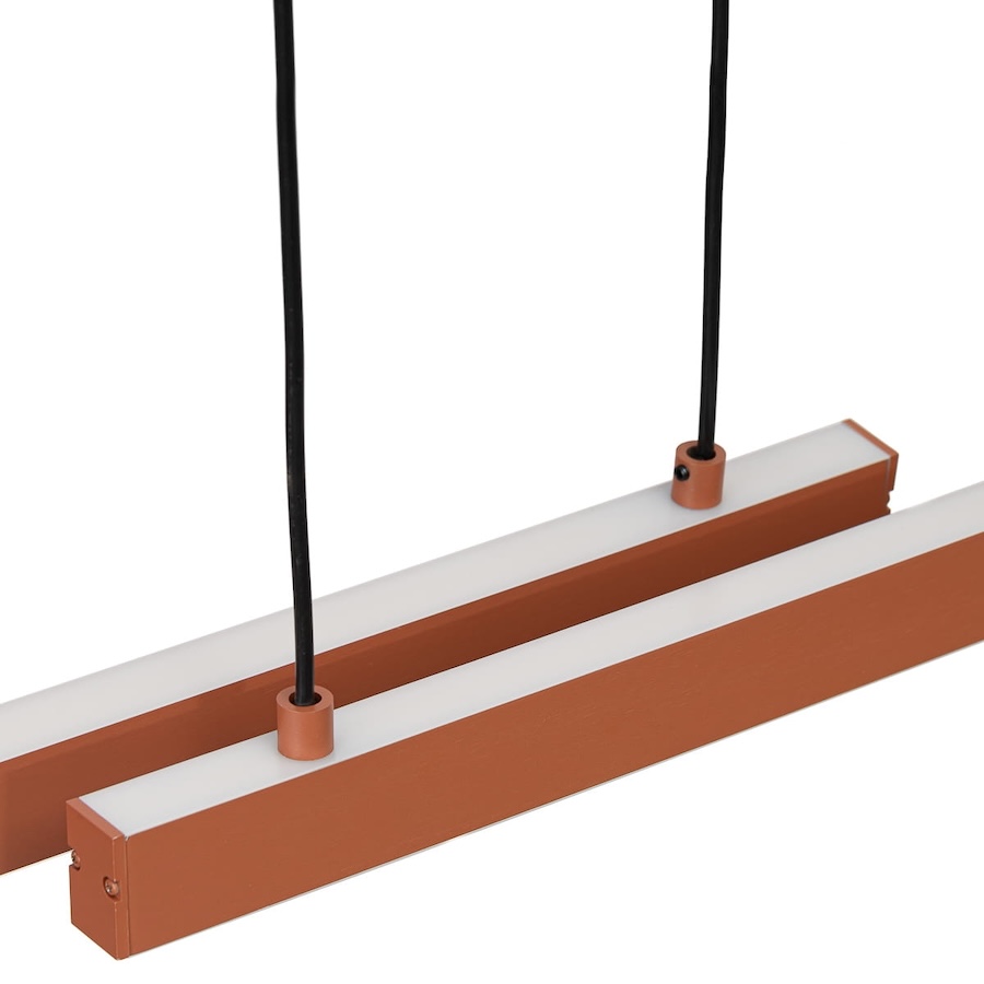 Lampa wisząca LED Miami miedziana 2x120 cm 6260 lm ciepłe światło