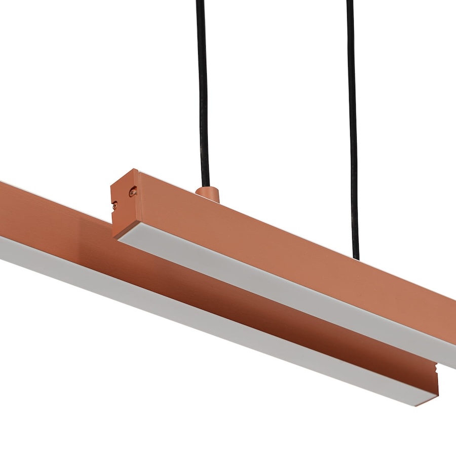 Lampa wisząca LED Miami miedziana 2x120 cm 6260 lm ciepłe światło