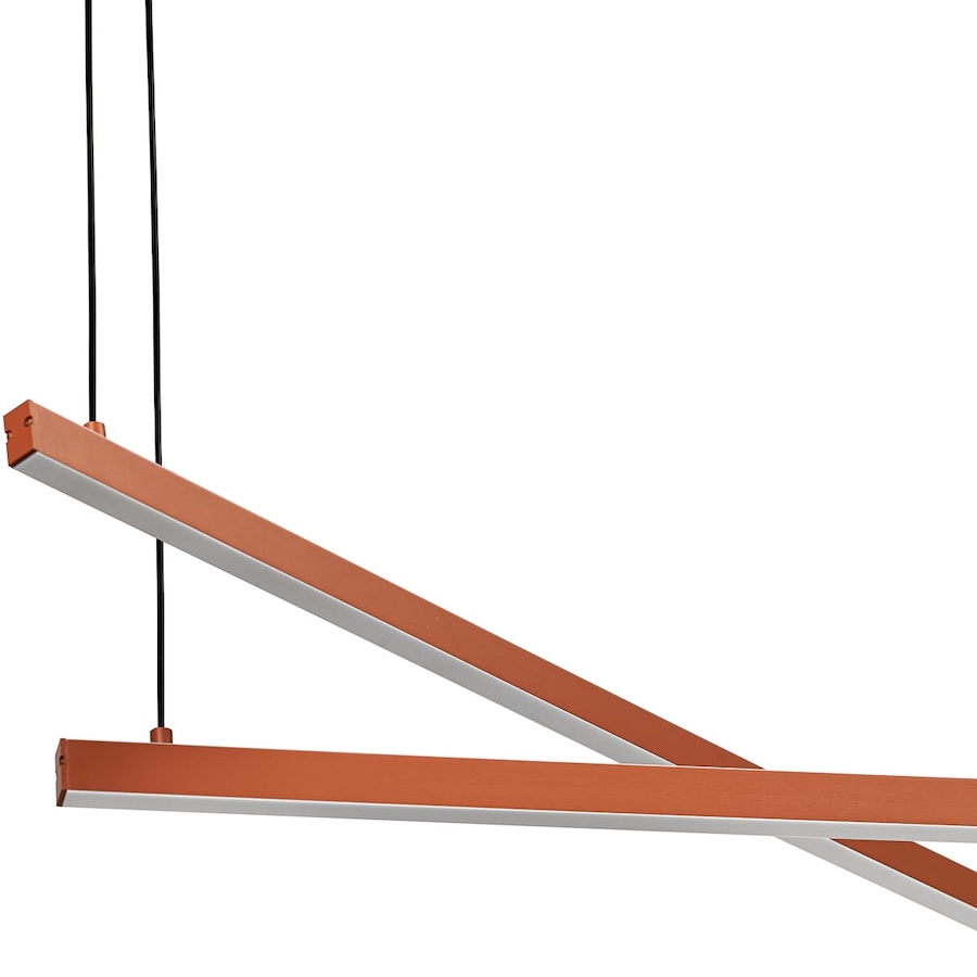 Lampa wisząca LED Miami miedziana 2x120 cm 6260 lm ciepłe światło