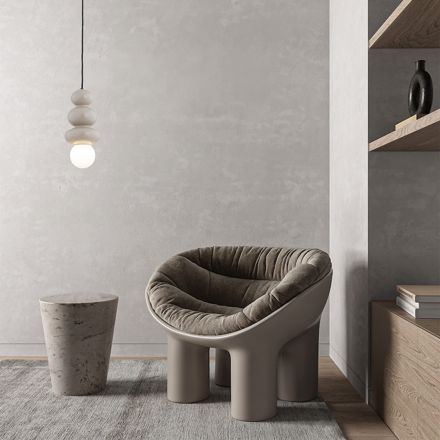 Lampa wisząca Orlando Plus kaszmirowa z kloszem G9 IP44