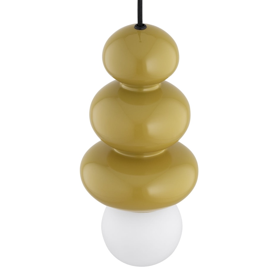 Lampa wisząca Orlando Plus musztardowa z kulami G9 IP44